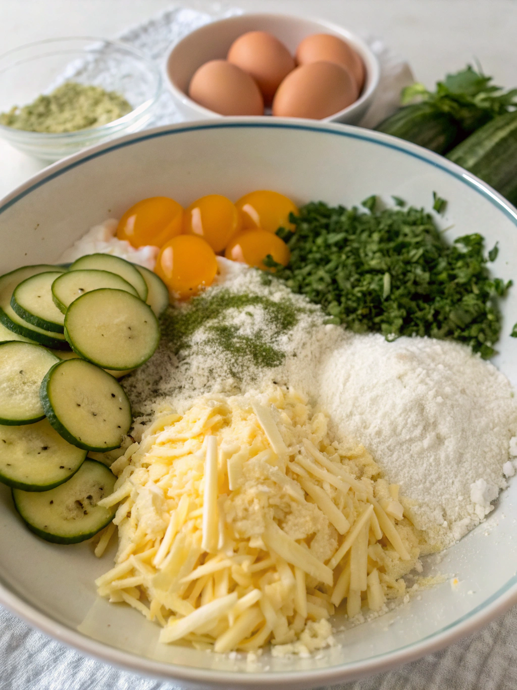Zucchini Fritters Recipe ingredients