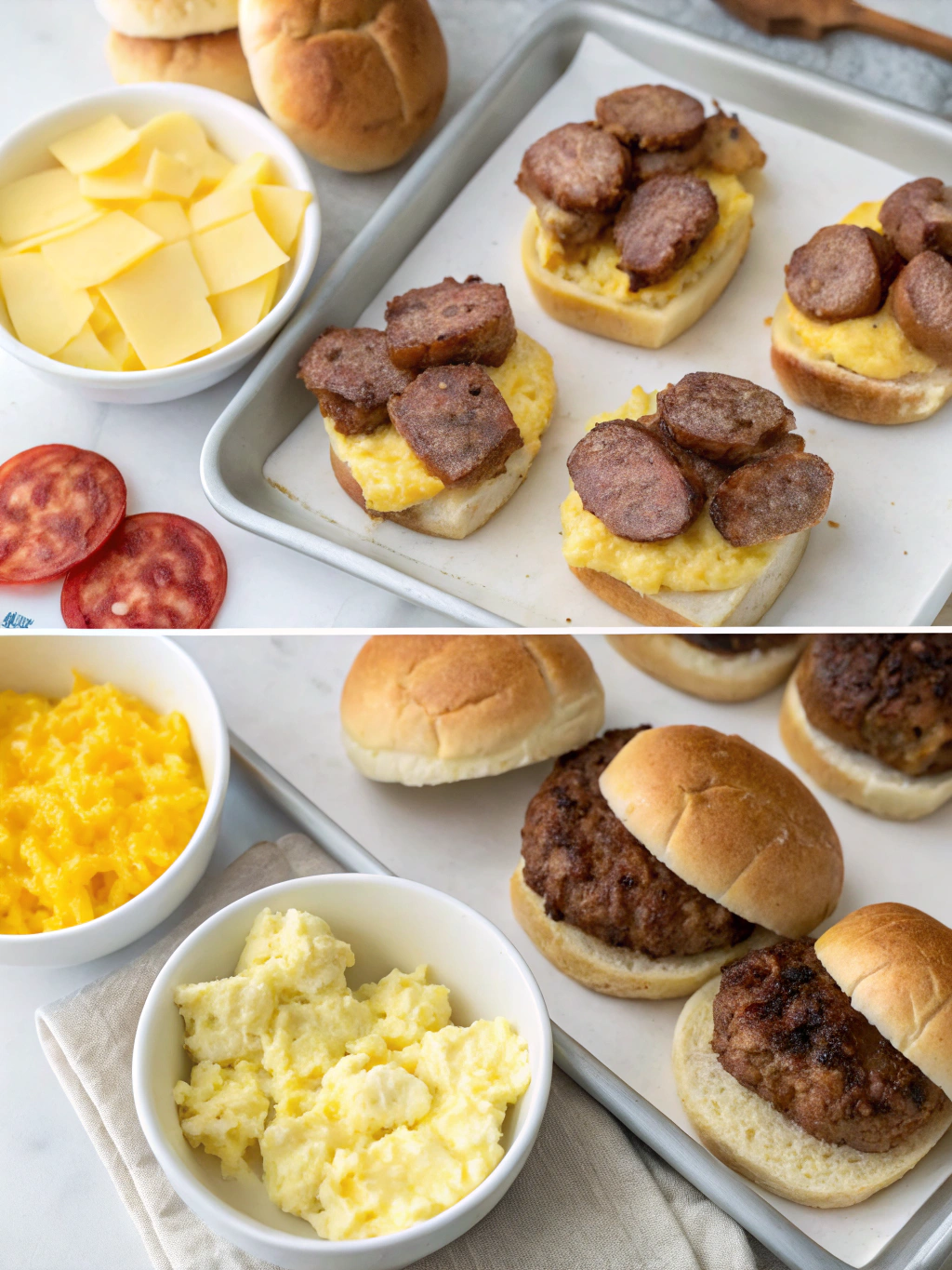Breakfast Sliders preparing steps